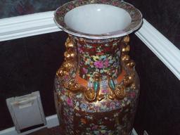 Large ornate oriental vase