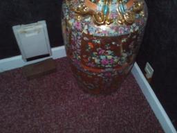 Large ornate oriental vase