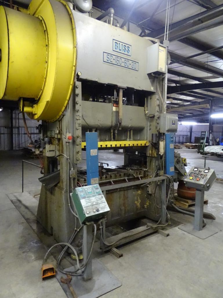 Bliss 150-ton Press, S2-150-60-30, with weights