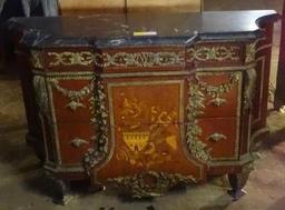 Antique French Marble top Commode-58'" wide, 21"deep, 36" tall