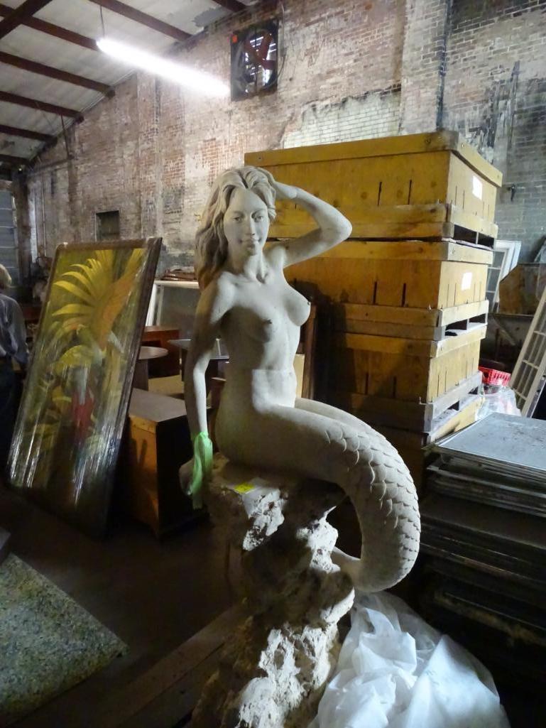 Mermaid concrete statue-72" tall