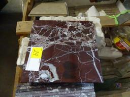 Entire crate of assorted ceramic and Italian marble tiles plus bull nosed. 10 boxes