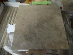 Entire crate of assorted ceramic and Italian marble tiles plus bull nosed. 10 boxes