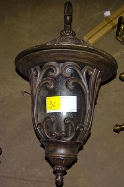 Large metal entrance light