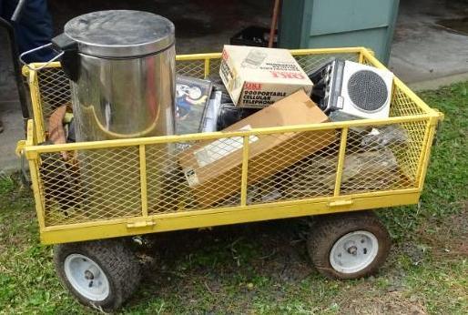 Metal wagon and contents=4'x2'