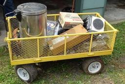 Metal wagon and contents=4'x2'