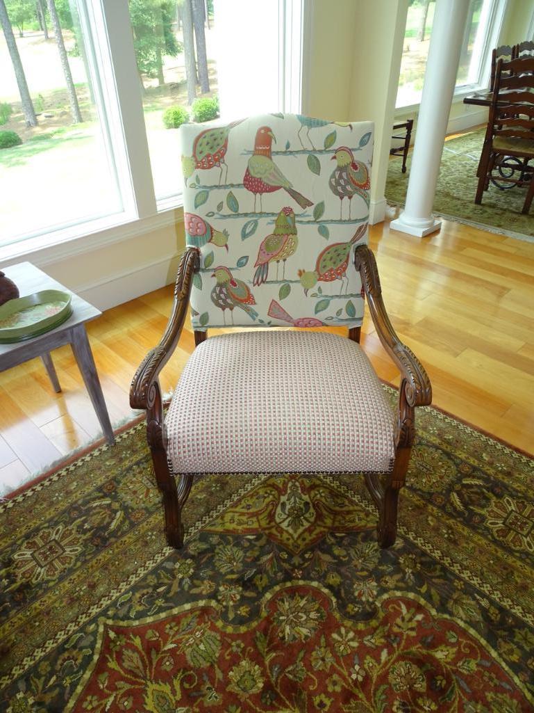 Upholstered side chair-45" tall.