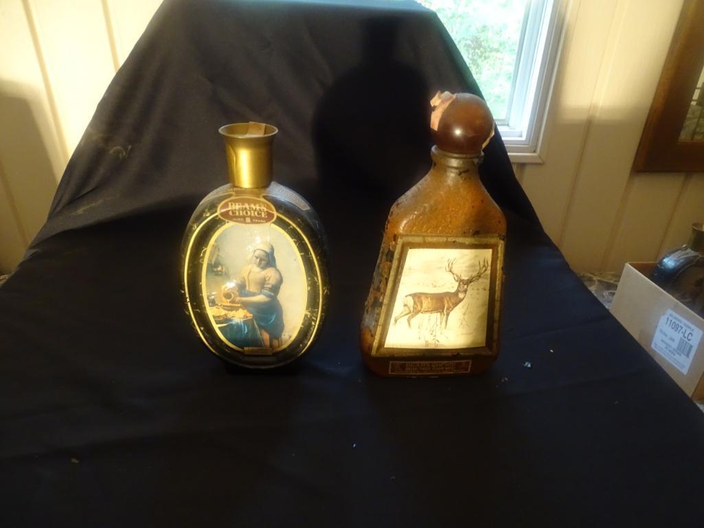 Combination of Lots 5-10. Includes Beam's Choice decanters of "A Maid Pouring Milk", a Deer, Ducks