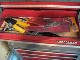 Small Craftsman Tool Box-Full of tools! Includes socket wrenches, wrenches, screwdrivers, snips.