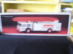 Servco Toy Fire Trucks (2), Wilco Gasoline Truck (1) and Servco Toy Truck & Racer (1)