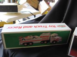 Servco Toy Fire Trucks (2), Wilco Gasoline Truck (1) and Servco Toy Truck & Racer (1)