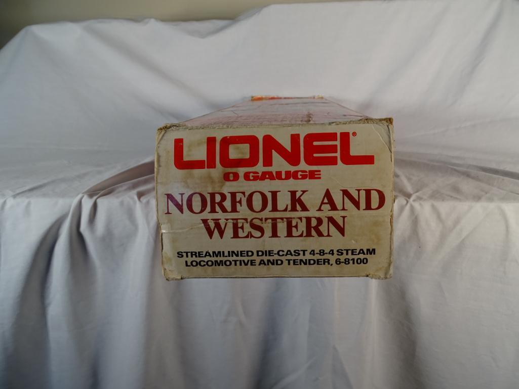 Norfolk and Western Streamlined Die-Cast 4-8-4 Steam Locomotive & Tender, 6-8100