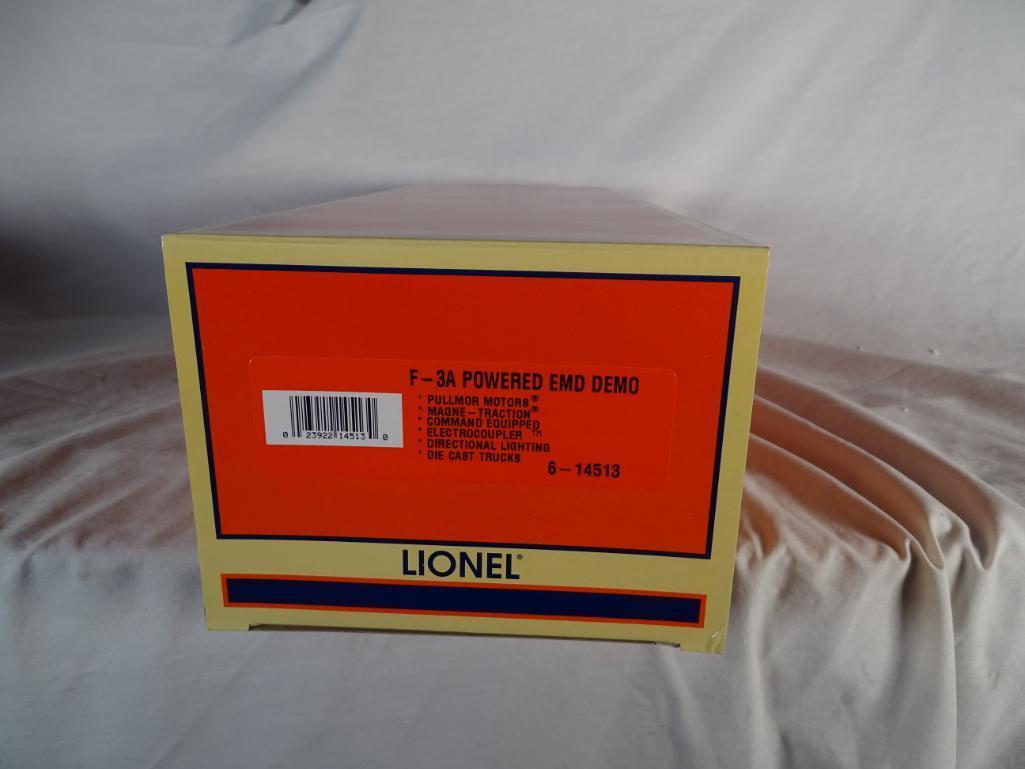 F3 A-B-A EMD Demo, 9-14512. 3 Units: 1 Pwd F-3 A, 1 Non-Pwd F-3A, 1 F-3B Unit w/ Railsounds-Like New