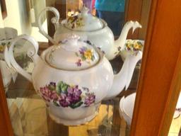 Lavender Lady Tea set-Royal Standard, fine bone china-England. 6 plates, 5 cups-sugar/creamer/teapot