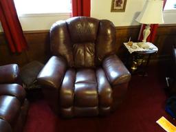 La-Z-Boy Leather Chair-Rocks, Reclines & Swivels