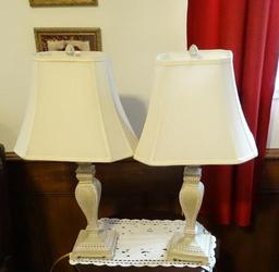 2 Lamps-27" tall-Heavy base