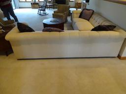 Section upholstered sofa-off white/beige tones-8' L x 5' W