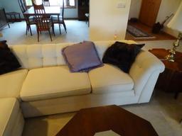 Section upholstered sofa-off white/beige tones-8' L x 5' W