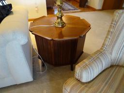 2 Solid Wood Octagonal Side Tables, 22" T x 28" Diameter