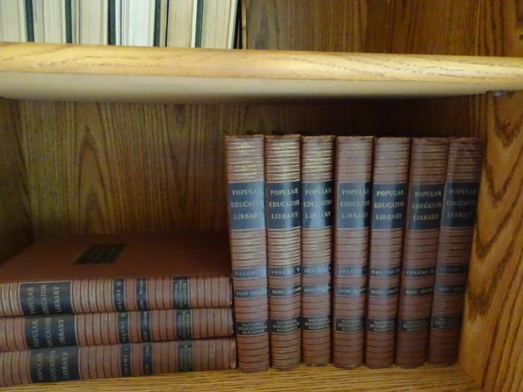 Shelves of books: The Natural Sciences Illustrated '58, Popular Educator Library plus