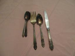 Set of Stainless flatware-8 piece plus extra spoons and misc pieces