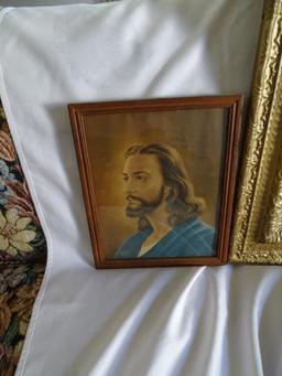 3 pictures of Jesus-one on right is a picture puzzle tray