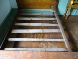 Oak high back Antique bed