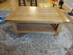 Solid wood coffee table-