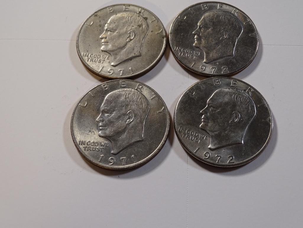 Eisenhower Dollar (2 - 1971 & 2 - 1972)