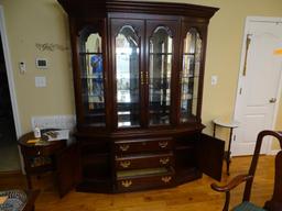 Solid Wood China Cabinet-made by Sumter Cabinet Co in Sumter SC (Korn Ind.) 82"H x 61"W x 16"D