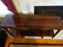 Solid Wood inlay sofa table, 54"L x 60"D x 27"T