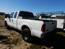 2002 FORD F-250 4X4 EXT CAB PREV. POLICE BAD MOTOR