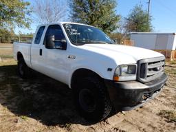 2002 FORD F-250 4X4 EXT CAB PREV. POLICE BAD MOTOR