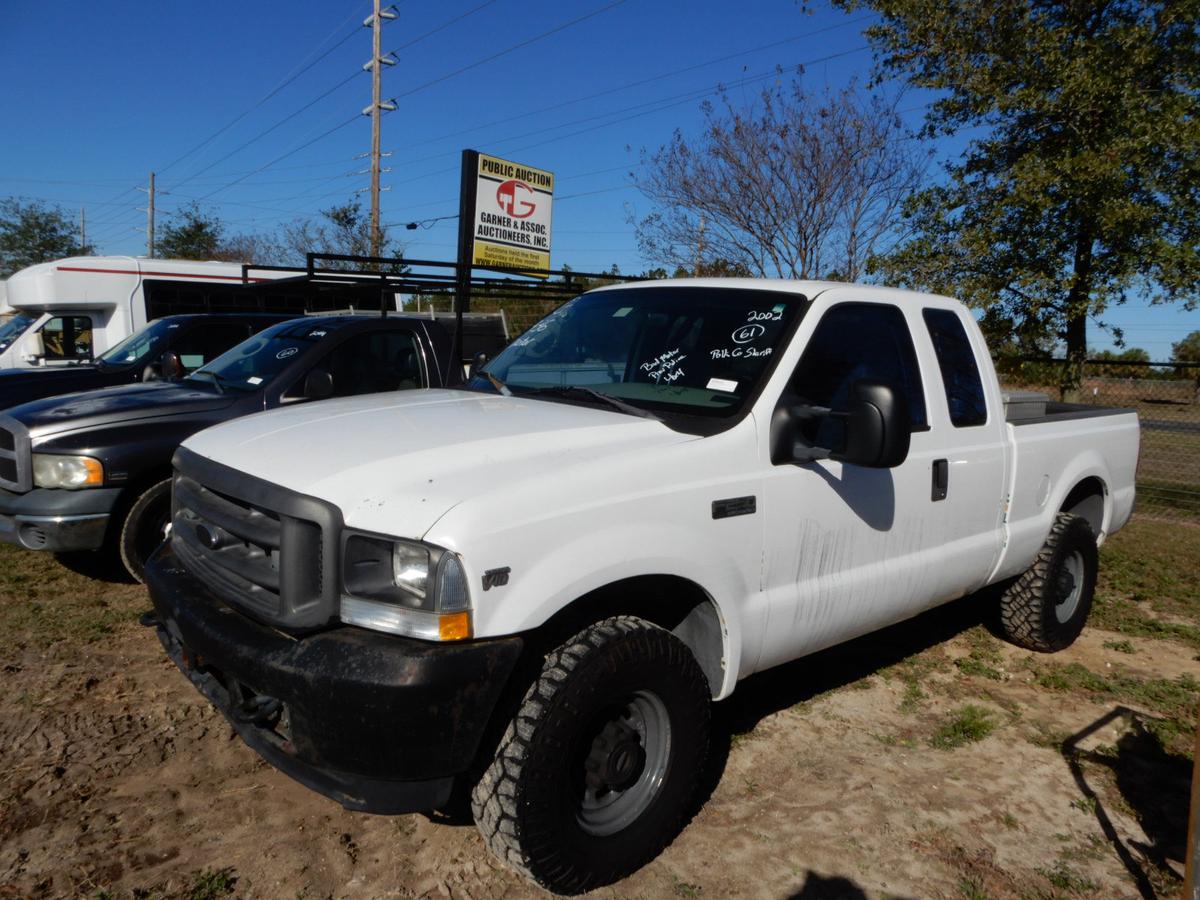 2002 FORD F-250 4X4 EXT CAB PREV. POLICE BAD MOTOR