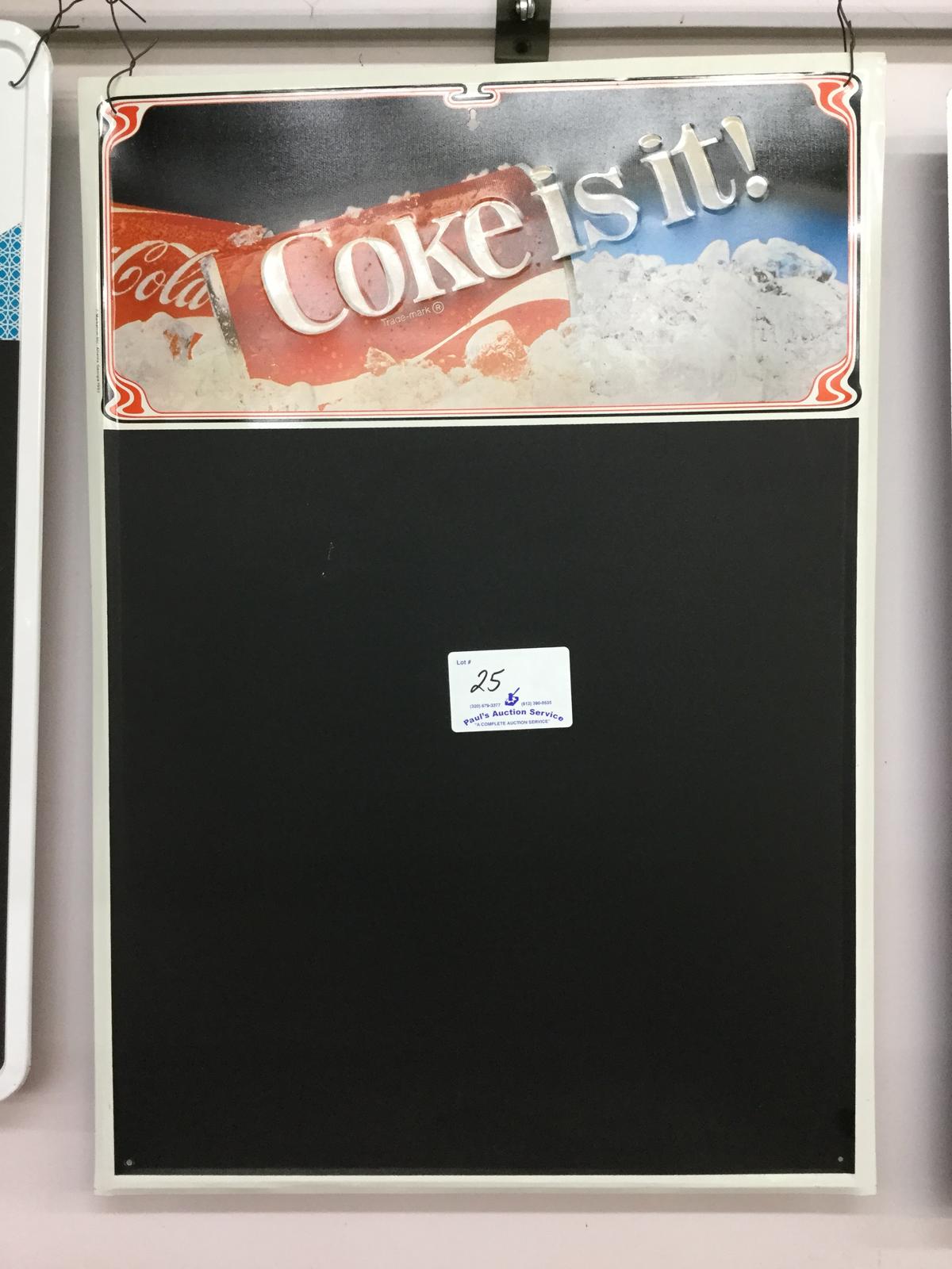 Coke chalk board sign