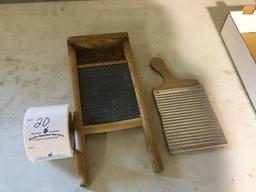 small washboard and a hand washboard