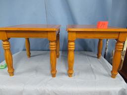 3 PCS. OAK COFFEE & END TABLES