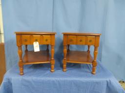 PAIR OF END TABLES  28 X 20 X 22"T