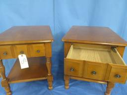 PAIR OF END TABLES  28 X 20 X 22"T