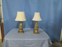 PAIR OF CAPODIMONTE TABLE LAMPS