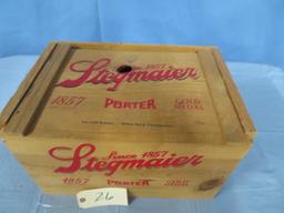 STEFMAIERS BEER WOODEN CRATE-  17 X 11 X 12