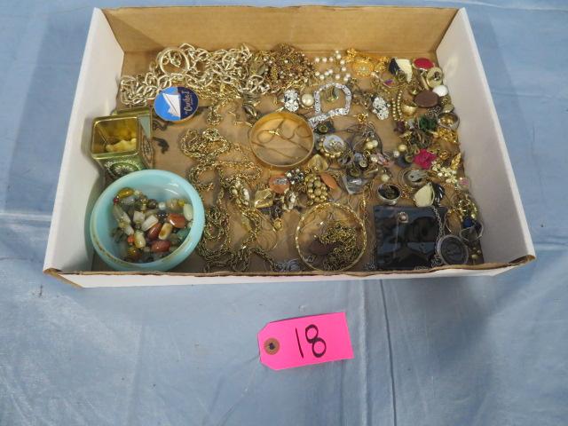 BOX OF COSTUME JEWELRY