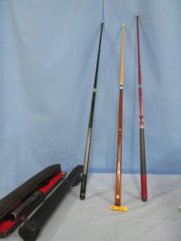 GRAPHITE HARVARD POOL STICKS W/ CASE