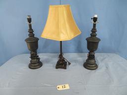 3 LAMPS APPROX. 21"T