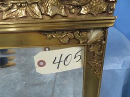 BEAUTIFUL GOLD FRAME MIRROR- SMALL PC MISSING IN RIGHT CORNER- SEE PHOTO  45 X 36