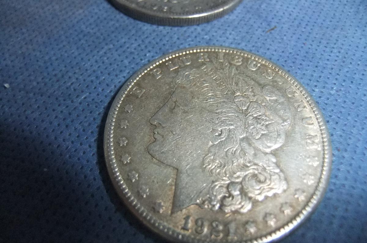 5- 1921 SILVER DOLLARS