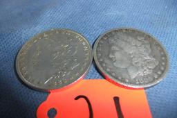 2-  1883 MORGAN SILVER DOLLARS