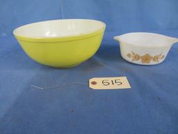 2 PYREX BOWLS  10" & 6" D