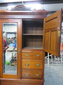 ORNATE 2 PC. ARMOIRE W/ MIRROR  44 X 19 X 83 T