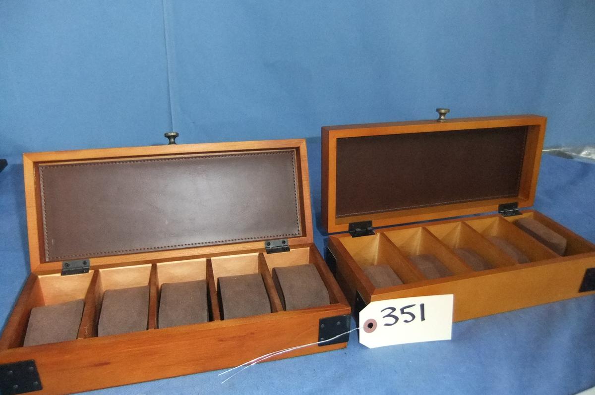 2 WOODEN WATCH BOXES